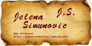 Jelena Simunović vizit kartica